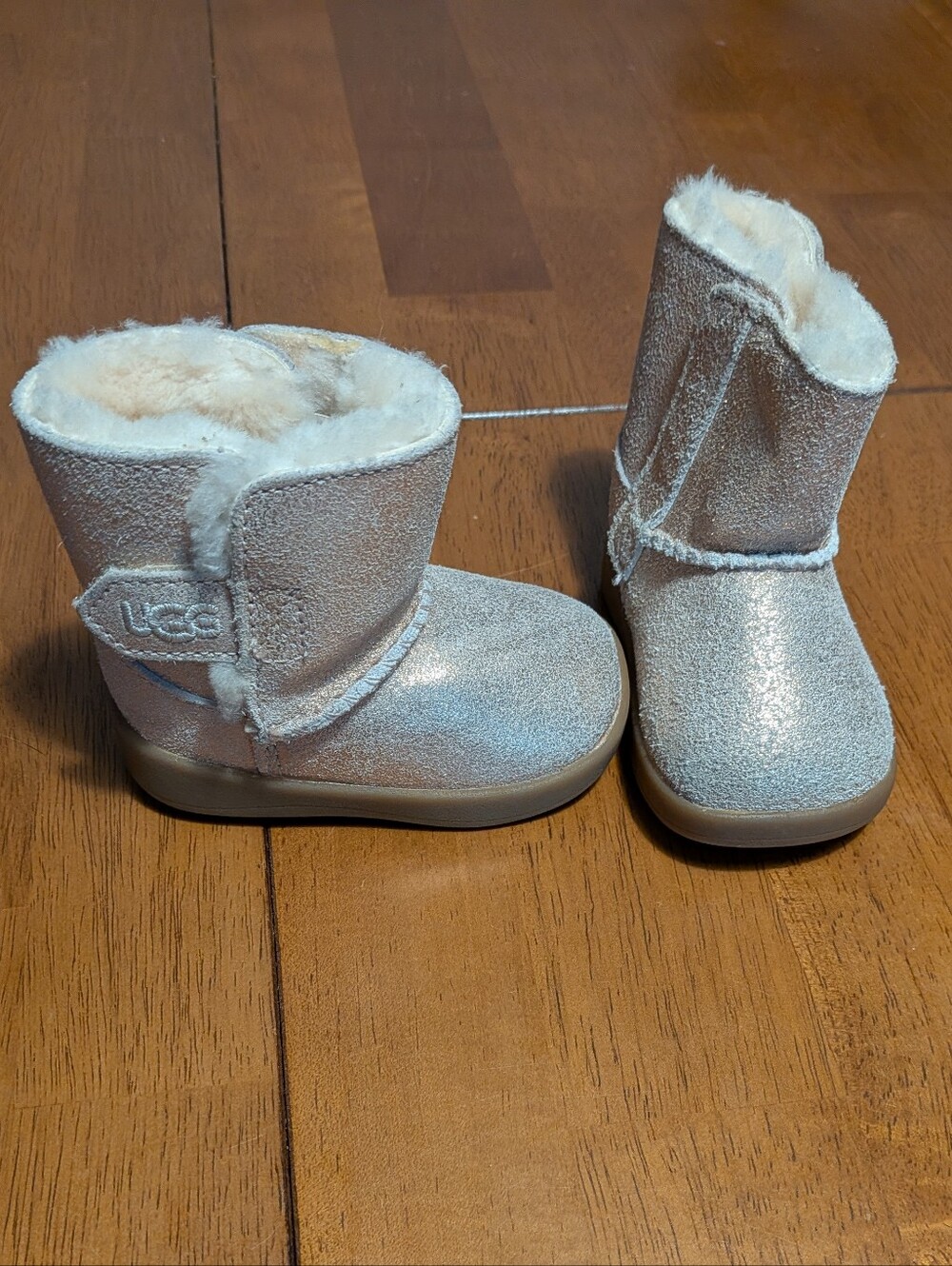 UGG Kids Shimmer Short Boot - Pink Glitter